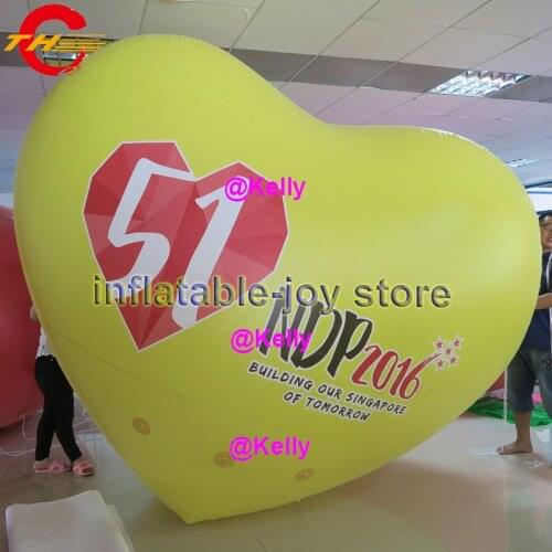 2pcs per lot free shipping inflatable heart shape balloon, air tight inflatable haert model, wedding events decoration balloons