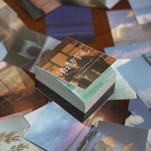 400 pcs/set Retro Paper Card Memo Pad Diary Stationary Flakes Scrapbook Decorative Vintage dusk Flower Poster material book