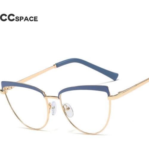 48158 Cat Eye Metal Glasses Frames Ultralight Retro Men Women Optical Fashion Computer Glasses
