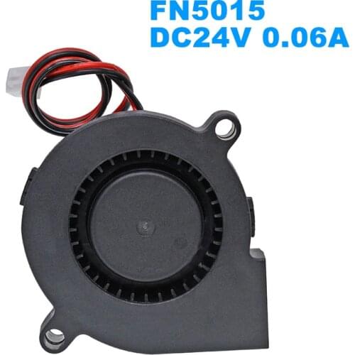 5015 Cooling Fan DC12 / 24V 0.06A with 2 Wires for Quiet Cooler Blower 50x50x15mm Humidifier Plastic Fan