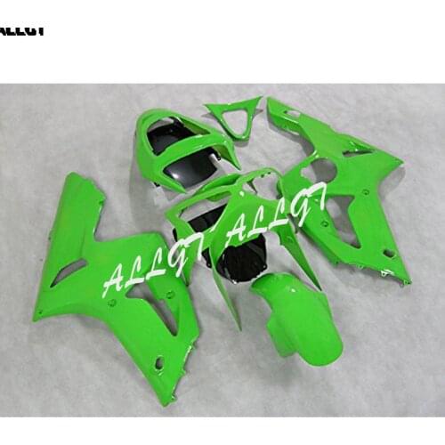 ABS Injection Mold Black Fairing Kits For Kawasaki Ninja ZX-6R ZX6R 636 2003 2004 Green & Glossy Black