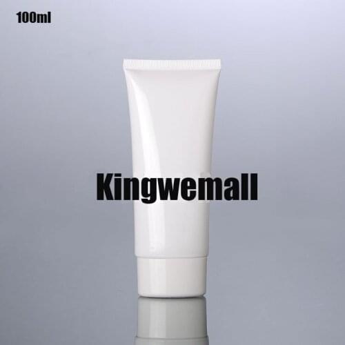 100ml white soft tube,mildy wash ,butter ,handcream, electrosilvering cap,Plastic flat tube for Cosmetics