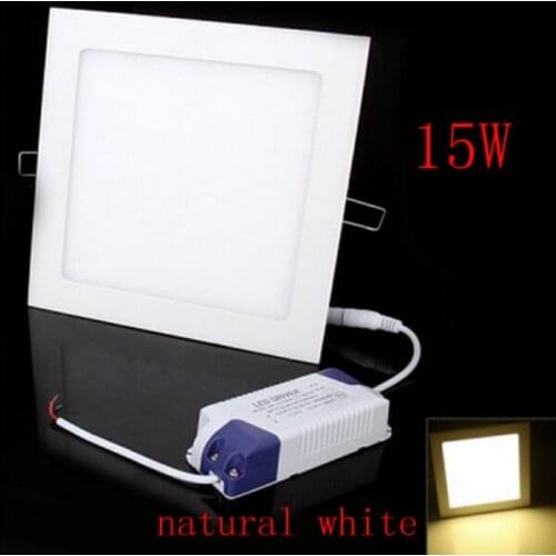 Free shipping 15W led panel lights warm white round square recessed smd led ceiling spot panels lighting bulb
