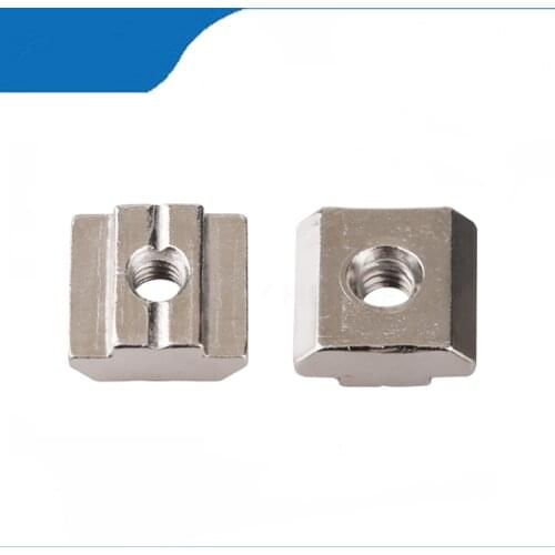 Free shipping 50pcs/lot T Sliding Nut Block Square nuts M4 M5 M6 M8 for 3030 Aluminum Profile Slot 6 Aluminum connector Accessor