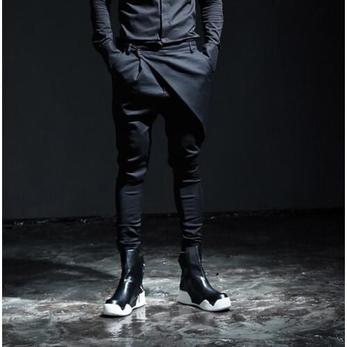 Hot Summer 2020 New Fashion Tide Trousers Harem Pants Skinny Pants Non-mainstream Boot Cut Jeans Singer Costumes