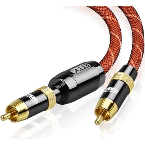 Digital Audio Coaxial Cable OD8.0 6.0 Premium Stereo Audio Rca to Rca Male Coaxial Cable Speaker Hifi Subwoofer Cable AV TV