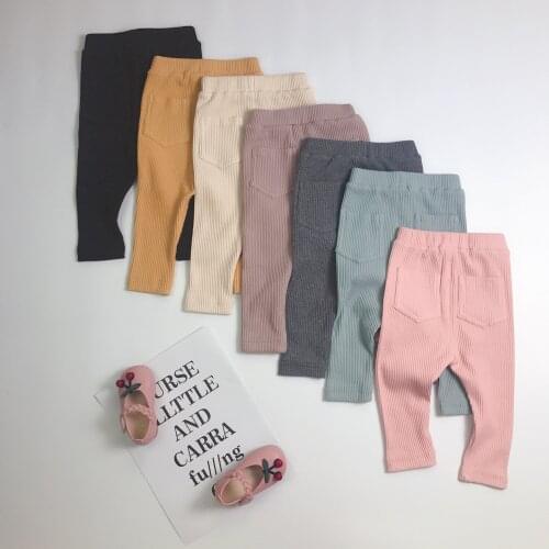 Baby Autumn Winter Plus Velvet Leggings Elastic Waist Pants Children Soft Kid Solid Girls Boy Casual Comfortable Trousers 2020
