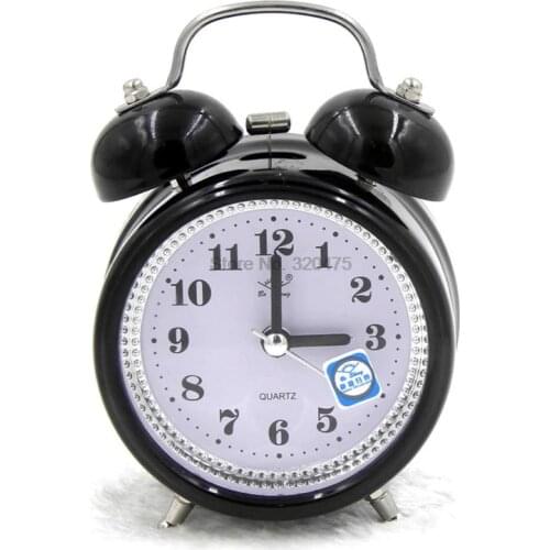 By dhl or ems 100 pcs Lovely practical Mini Cartoon Dial Number Round Desktop Alarm Clock Clocks