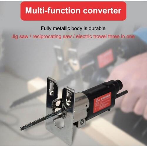 Electric Drill Modified Reciprocating Saw Jigsaw Electric Trowel Multi-function Home Tool Converter for Wood Metal Cutting U3