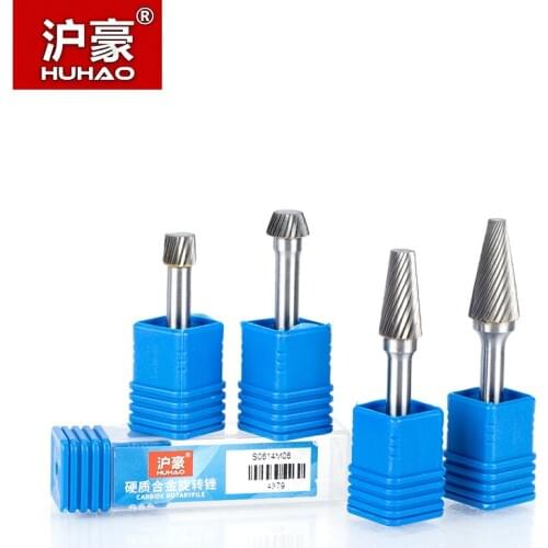 HUHAO 1pc 6mm Shank Tungsten Steel Cutter Metal Grinding Carving Rotary File Cylindrical Router Bit For Metal Polishing S Type