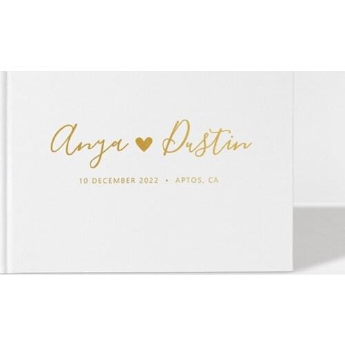 Personalised Mr Mrs Wedding Guest Book, Unique Wedding Guest Books, cutom Gold Foil party Guest Book, Gold Wedding Guest Book