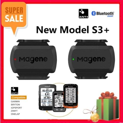 Magene S3+ Speed Cadence Sensor ANT+ Bluetooth Computer Speedmeter for Garmin iGPSPORT Bryton Dual Sensor Bike Computer zWIFT