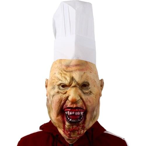 Bloody Butcher Latex Mask Halloween Horror Fancy Dress Party Costume Props Haunted House Cosplay Headgear
