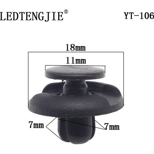 LEDTENGJIE Car Fastener Clip YT-106 Bumper Piercing Fastener Clip Pusher Hole Rivet for All cars Toyota Repair Fastener