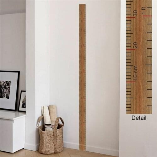 Ruler Design Height Measure Wall Stickers for Kids Rooms Childrens Room Decor Growth Chart Poster Mural Wall Decal
