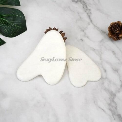 Natural Jade Guasha Scrapping Plate Massager Face Meridian Plate Massage Tools