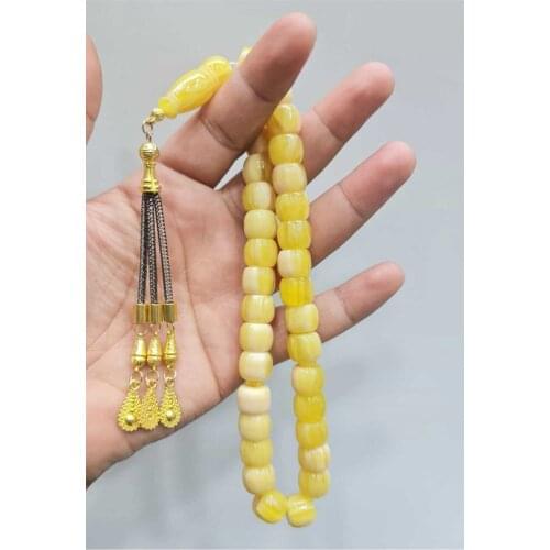 Islamic Tasbih Muslim Rosary Beads 33 Prayer Rosary For Men Bracelet For Men Accessory amber oltu amber stone Handmade Turkey