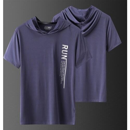 Polyester Mens T-Shirt With Hat Short Sleeve Gym Clothing Race Running T-Shirt Breathable Leisure Fitness Training Sports Shirt
