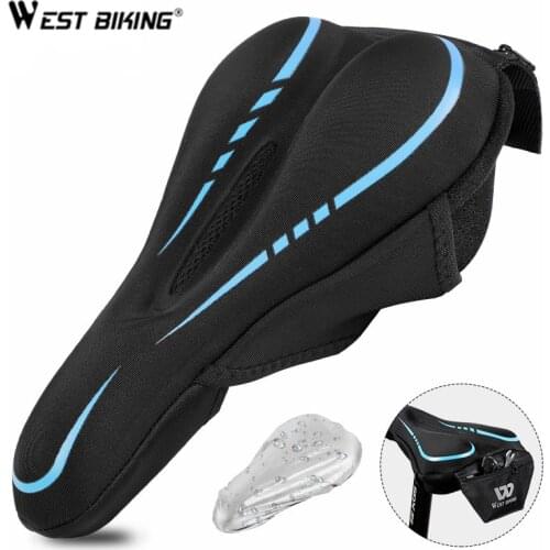 WEST BIKING Soft Thickened Bike Seat Cover Breathable Bicycle Saddle Cover Comfortable Foam Mountain Cycling Pad Cushion Cover