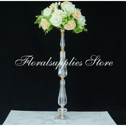 New style acrylic crystal Beautiful Centerpieces Flower Stand for Wedding Table Decoration