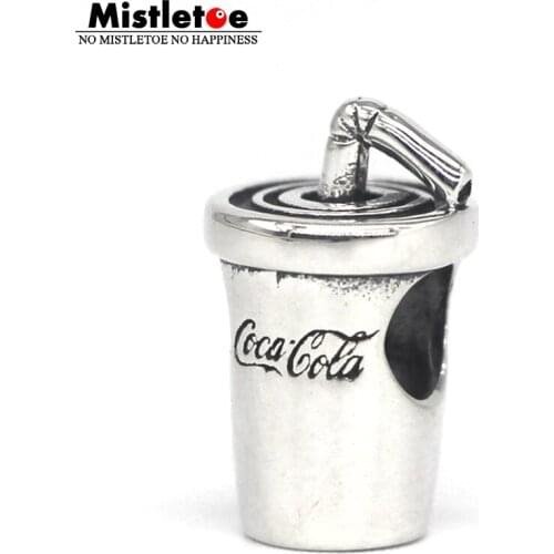 Mistletoe Jewelry 925 Sterling Silver Cola Cup Charm Bead European Bracelet
