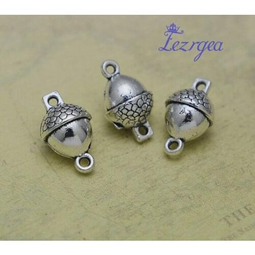 15pcs/lot--16x10mm, acorn cham,Antique silver plated acorn connector charms,DIY supplies,Jewelry accessories
