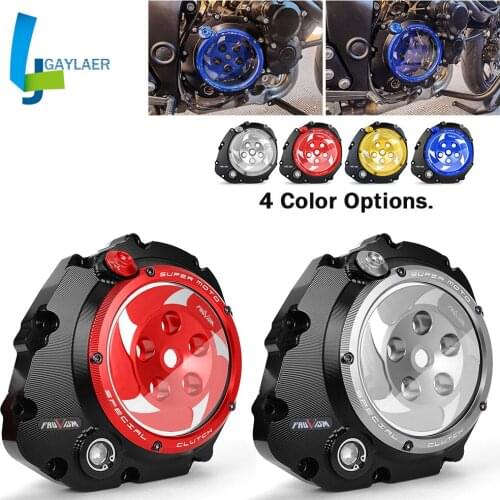 Racing Clear Clutch Cover & Spring Retainer R CNC Aluminum for Suzuki GSX-S GSXS 750 2005-2021