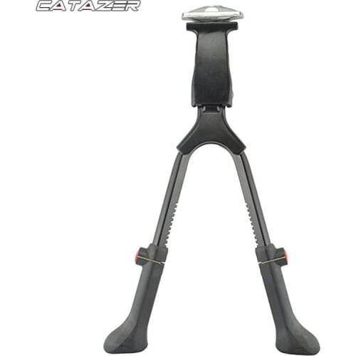 Double Leg Bike Kickstand Foldable Adjustable Center Mount Mount Bicycle Stand Fits 24" and Above for Bicycle Road Bike