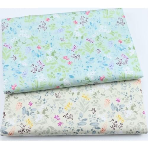 Korean Cute Floral Twill Cotton Sewing Fabric For Baby Child, DIY Home Textile Quilt Cover Sheets Handmade Fabric