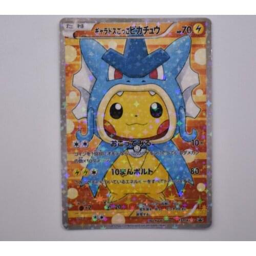 2021 Novelty Pokemon Pikachu Super Mario Skin Star Flash Card Favorites Toys Children Boys Girls Holiday Gifts