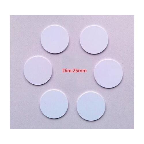 500pcs Waterproof ID round Tag Diameter 25mm em coin tags 125KHz RFID ISO EM4100 and compatible