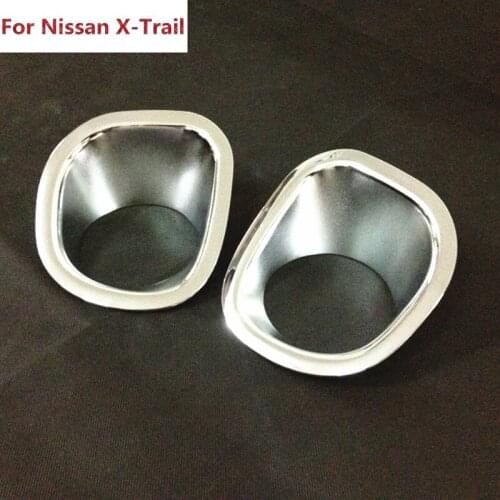 ABS Chrome Front and Rear Fog Light Lamp Cover Trim For Nissan X-Trail X Trail T31 2008 2009 2010 2011 2012 2013 car styling