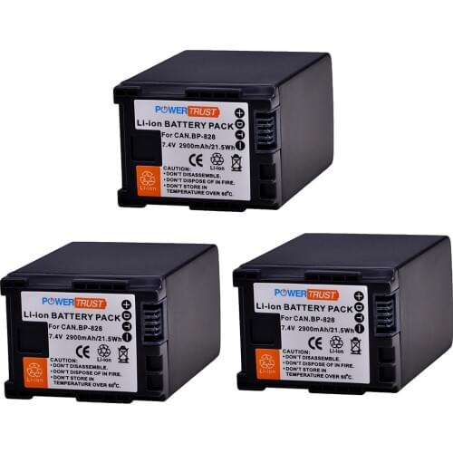 3Pcs 7.4V 2900mAh BP-828 BP 828 BP828 Camera Battery for Canon HFS30 HF20 HG20 G30 G40 XA20 XA25 HFM300 HFM30 HFG30 HFG10 HFM40