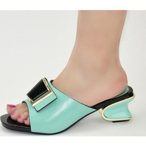 Hot Selling Italian Style Slingbacks African Woman Slippers Simple Party Prom Summer Sandals Italy High Heels Women Wedding Shoe