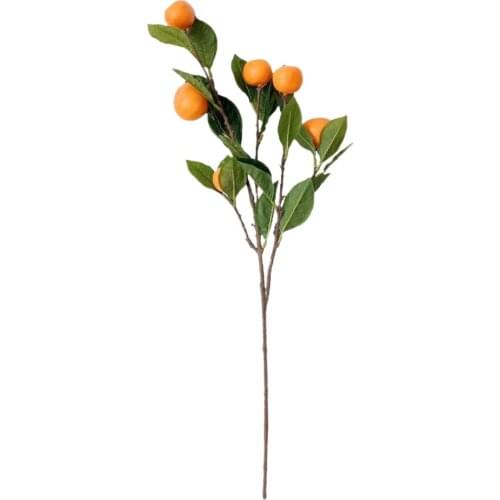 Home Wedding Tangerine Branch Decoration Artificial Flower Lemon Simulation Plants Shooting Props Fruit 63cm Imitation Plant