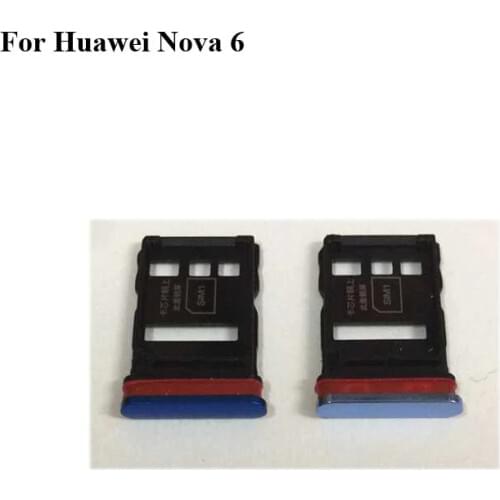 For Huawei Nova 6 Tested Good Sim Card Holder Tray Card Slot For Huawei Nova6 Sim Card Holder
