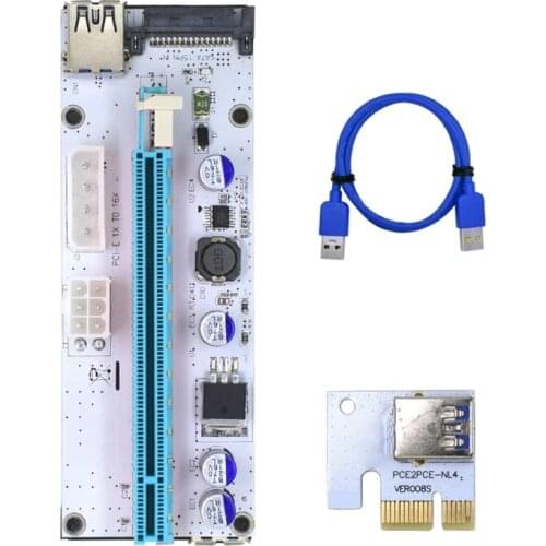 Graphics Extension PCI-E Riser Card 1X 16X Riser Whiteboard USB3.0 SATA 15Pin