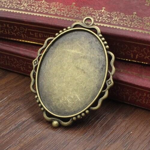 Fit 30x40mm Cabochons Summer Fashion Cameo/Glass Frame bezel Settings Tray blank DIY Accessory Making 5pcs/lot K05315