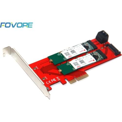 M2 PCIe converter controller 3 port M.2 NGFF M + B Key SSD to PCIe x16 adapter PCI-e M.2 Expansion Card