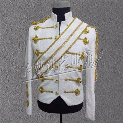 S-3xl New Men Clothing Concert Dance Singer Stage Costume Jacket Sequined Formal Dress Coat