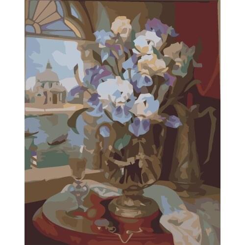 Galaxy Frame Diy Painting By Numbers Drawing On Canvas Adult Child Handpainted Gift Home Decor Wall Art 40x50cm