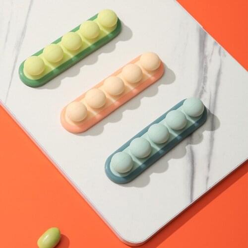 Desktop Cartoon Silicone Cable Storage Device Self-Adhesive Cable Winder Wire Holder Clip Cord Organizer