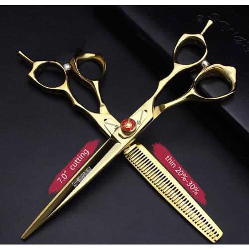 7 inch hairdressing scissors stainless steel material hairdressing scissors is sharp wear resistant and does not rust thin fine