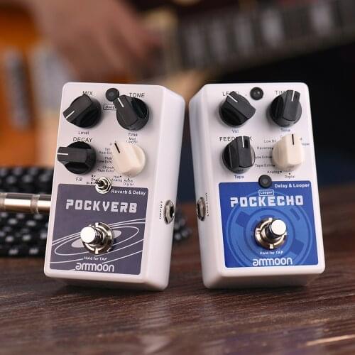 Ammoon Guitar Effect Pedal POCKVERB Reverb Delay Guitar Pedal With Tap Tempo Function True Bypass For Guitar Accessories Parts