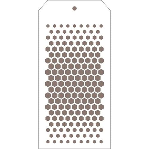 2021 New Label Tag Plastic Stencil For DIY Craft Making Hexagon Background Scrapbooking Card Album No Metal Cutting Dies Stamps