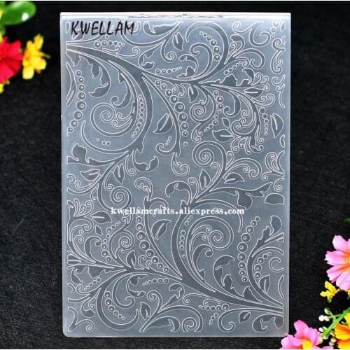 Leaves Plastic Embossing Folder For Scrapbook DIY Album Card Tool Plastic Template 11.9x17cm KW8101317