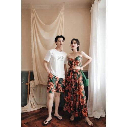 Couples Beach Shorts Fast Dry Swimwear Men Women Swim Surfing Board