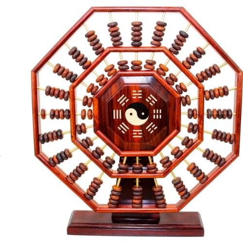 Gossip Abacus Taiji Direct Supply Rosewood Red Noble Treasure Solid Wood Abacus Decoration Business Decoration
