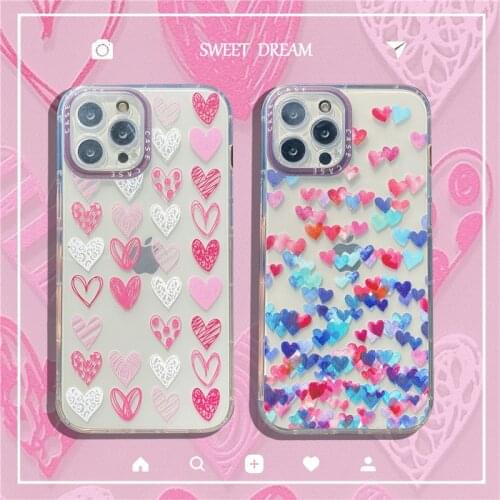 Heart-shaped transparent protective case for OPPO A94 F9 Pro A5 A3s A53 2020 4G A33 A52 A92 A5 A9 A7 A5S A12 A8 A31F9 F9 A1k