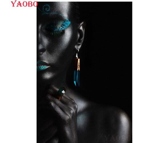 Needlework 3D Diy Diamond Embroidery Artist Sexy Black woman Full Square Mosaic Diamond Painting Cross Stitch Unfinished Decor